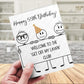 Birthday Greeting Card: Welcome To The "Get Off My Lawn" Club!