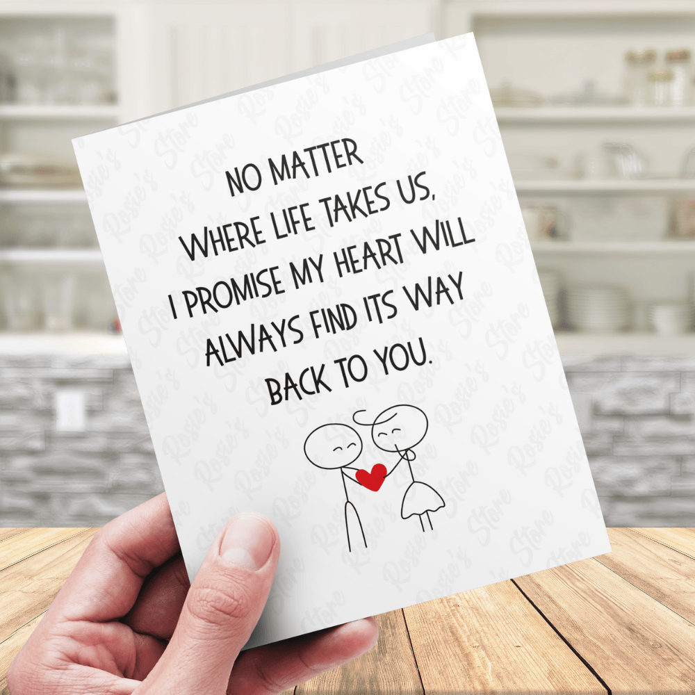 Couple Romantic Digital Greeting Card: No Matter Where Life Takes Us...