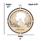 3D Wooden Dog Ornament: Maltese