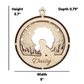 3D Wooden Dog Ornament: Shih Tzu