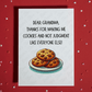 Grandma Gift, Greeting Card For Grandmother: Cookies & Love