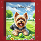 Dad Gift, Greeting Card, Yorkie, Yorkshire Terrier Dog: Happy Father's Day
