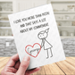 Couple Romantic Greeting Card: I Love You More Than Pizza! - with a woman