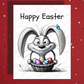 Easter Greeting Card, Easter Bunny 003: Happy Easter