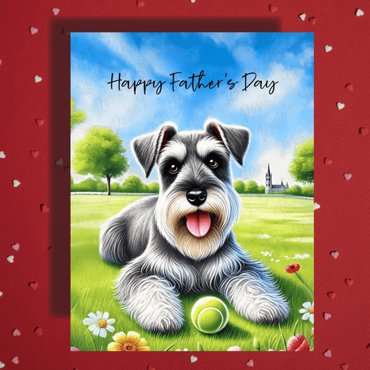 Dad Gift, Greeting Card, Schnauzer Dog: Happy Father's Day