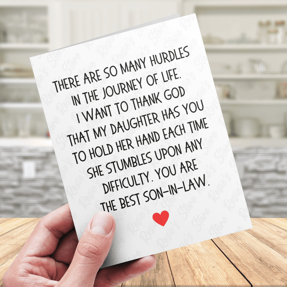 Son-in-Law Digital Greeting Card: There Are So Many Hurdles In The Journey Of Life...