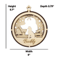 3D Wooden Dog Ornament: Poodle