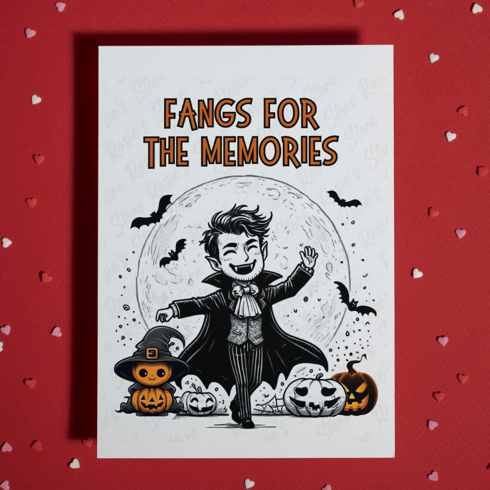 Halloween Thank You Greeting Card: Fangs For The Memories