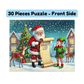 Christmas Gift, Double-sided Puzzle with Laser Engraved Naughty List Warning From Santa Claus