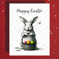 Easter Greeting Card, Easter Bunny 002: Happy Easter