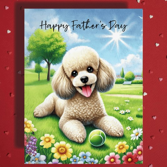 Dad Gift, Greeting Card, Poodle Dog: Happy Father's Day