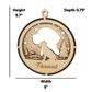 3D Wooden Dog Ornament: Beagle