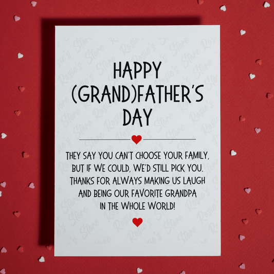 Grandpa Greeting Card: Happy (Grand)Father's Day