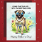 Dad Gift, Greeting Card, Pug Dog: Happy Father's Day