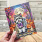 Halloween Fall Shih Tzu Dog Greeting Card II