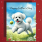 Dad Gift, Greeting Card, Bichon Frise Dog: Happy Father's Day