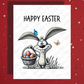 Easter Greeting Card, Easter Bunny 004: Happy Easter