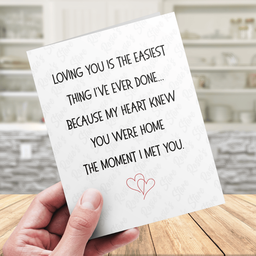 Couple Romantic Digital Greeting Card: Loving You Is The Easiest Thing...
