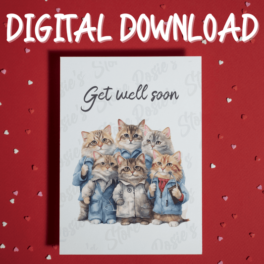 Get Well Soon Digital Greeting Card: Cats
