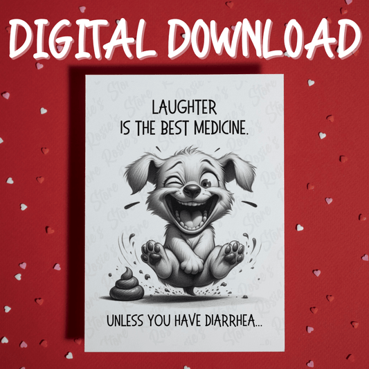 Get Well Digital Greeting Card: Laughter Is The Best Medicine...