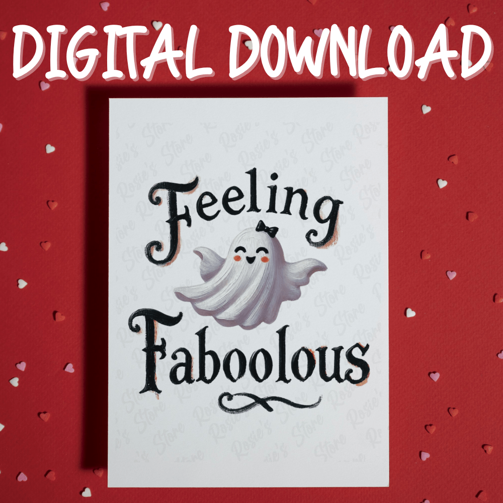 Halloween Digital Greeting Card: Feeling Faboolous