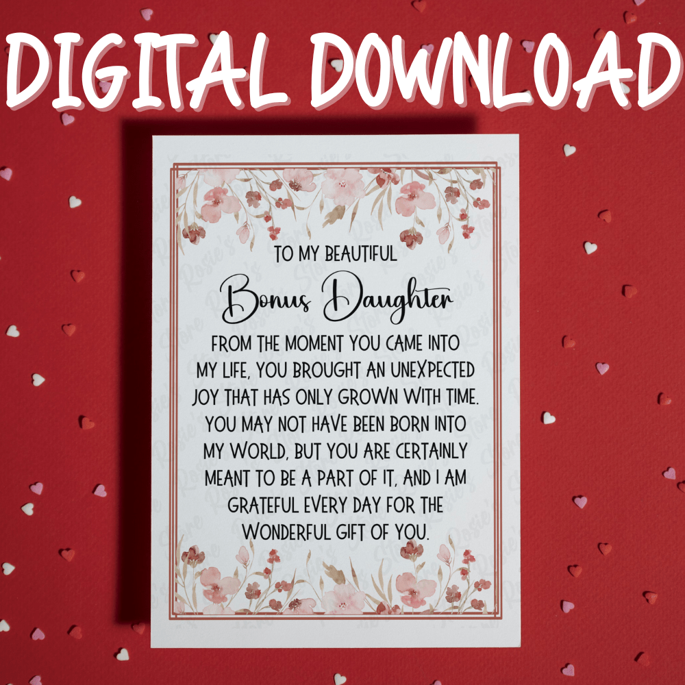 Bonus Daughter Digital Greeting Card: Wonderful Gift Of You