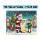 Christmas Gift, Double-sided Puzzle with Laser Engraved Naughty List Warning From Santa Claus