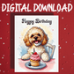 Birthday Digital Greeting Card, Cavapoo Dog Pet Lover: Happy Birthday