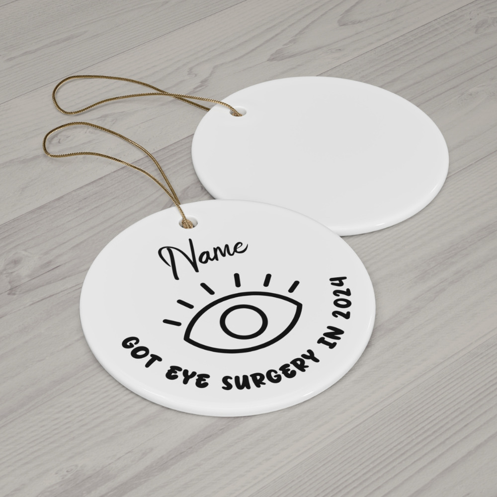 Eye Surgery, Personalized Ceramic Ornament