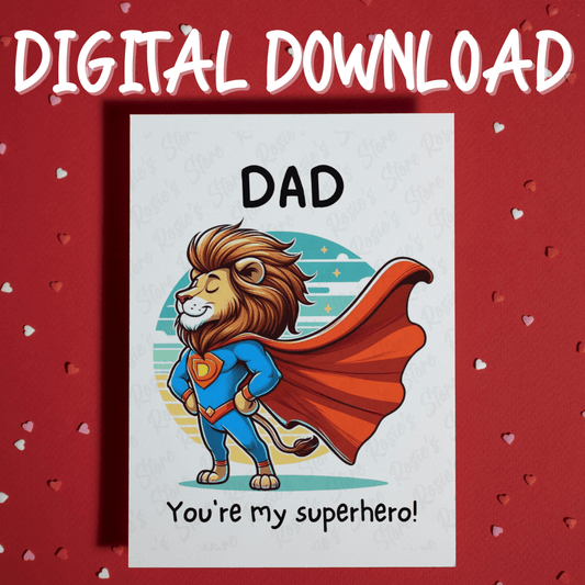 Dad Digital Greeting Card: Dad, You're My Superhero!