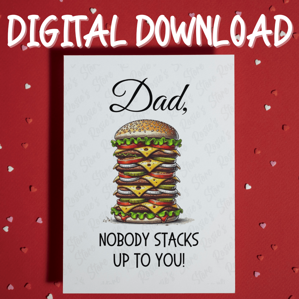 Dad Digital Greeting Card: Dad, Nobody Stacks Up To You!