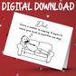 Dad Printable Card: Dad You're A Master Of Napping (Digital Download)