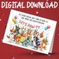 Birthday Digital Greeting Card: Time To Paw-ty