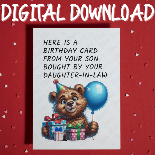 Birthday Card for Father-in-Law From Daughter-in-Law, Digital Greeting Card: Here Is A Birthday Card...