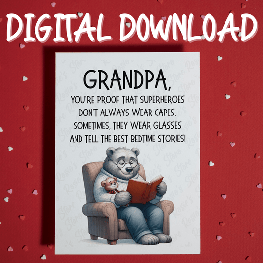 Grandpa Digital Greeting Card: You're Proof That Superheroes...