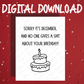 Birthday December Digital Greeting Card: Sorry It's December