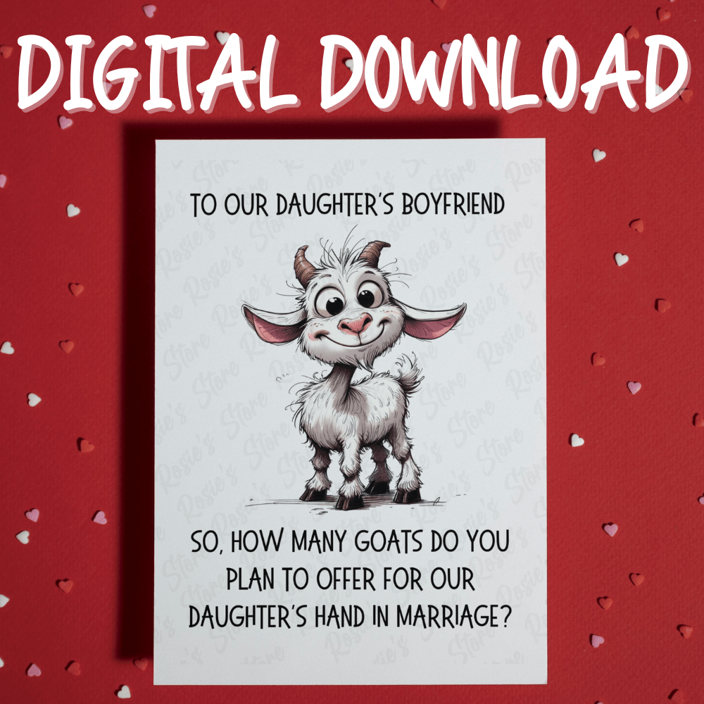 Daughter's Boyfriend Digital Greeting Card: Goat Proposal