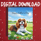 Father's Day Digital Greeting Card, Cavalier King Charles Spaniel Dog 2: Happy Father's Day