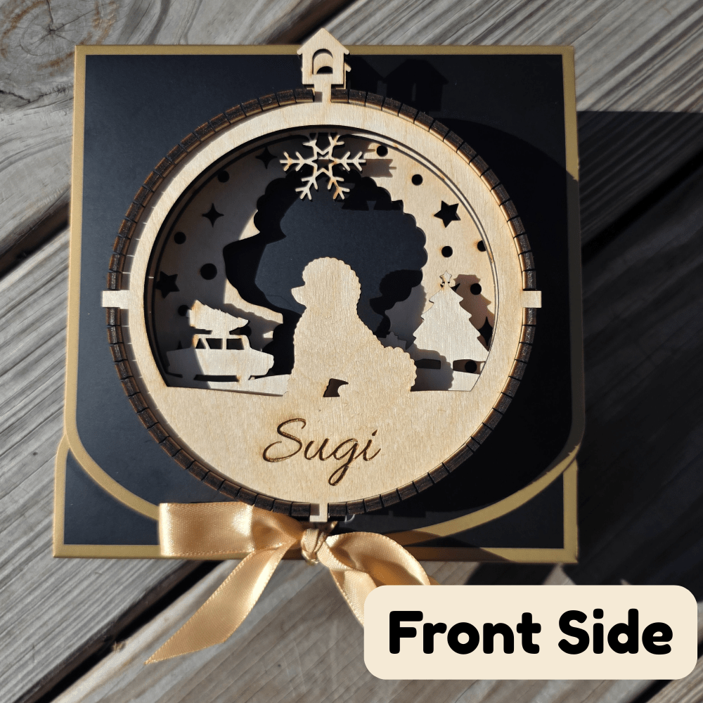 3D Wooden Dog Ornament: Bichon Frise