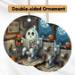 Halloween Ceramic Ornament, Funny Ghost: Scary News