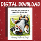 Father's Day Digital Greeting Card, Bernedoodle Dog: Happy Father's Day