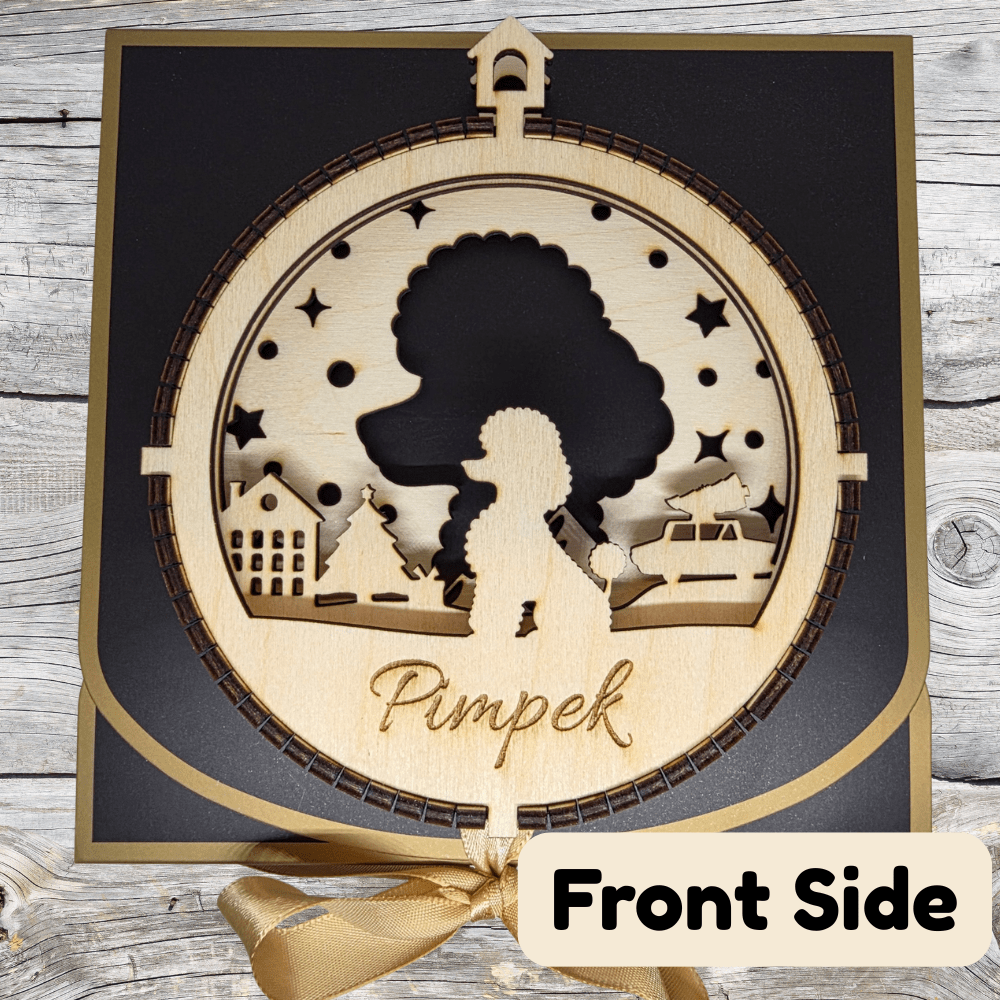 3D Wooden Dog Ornament: Toy Poodle
