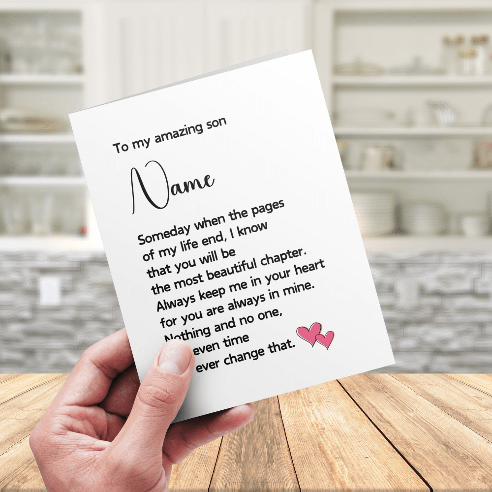 Son Greeting Card: The Most Beautiful Chapter