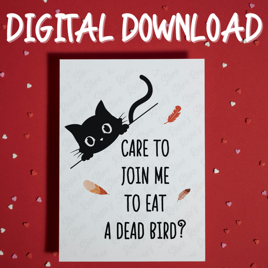 Thanksgiving, Funny Digital Greeting Card: Care To Join Me - Cat