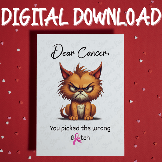 Cancer Digital Greeting Card: Dear Cancer...