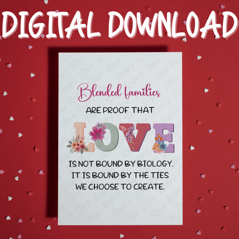 Blended Family Digital Greeting Card: Blended Families Are Proof...