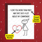 Couple Romantic Greeting Card: I Love You More Than Pizza!