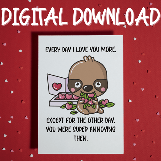 Couple Digital Greeting Card: Every Day I Love You More...