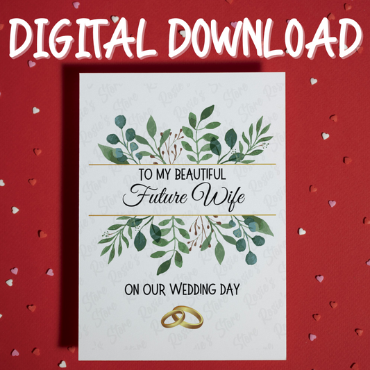 Wedding Digital Greeting Card: To My Beautiful Future Wife