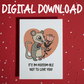 Couple Digital Valentine's Day Greeting Card: It's Im-possum-ble Not To Love You